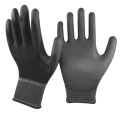 NMSAFETY 13-Gauge-Nylon- oder Polyester-Liner beschichtetes PU auf Handflächenhandschuhen